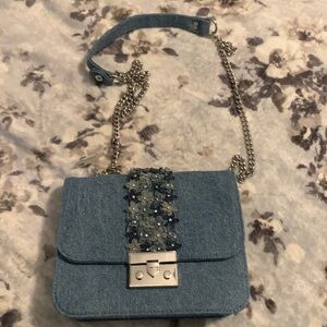 Also INC International Concepts crossbody denim handbag NEW